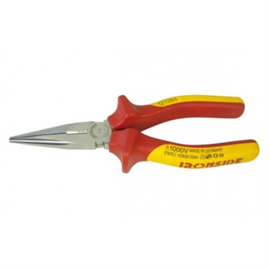 Alicate Boca Semi Redonda Con Cortante 1000 V 200 Mm Mango Bicomponente Ironside
