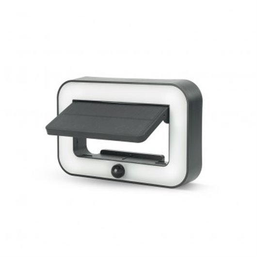 Aplique Led Solar Nariga 500 Lumenes Ip54 4000K 100 Bateria Reemp. 25M2 3 Modos De Uso Garza