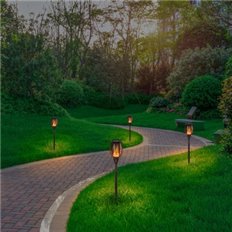 Baliza Solar Decorativa Balder Efecto Llama 1W 1700K 2,2Ah Ip65 Arteconfort