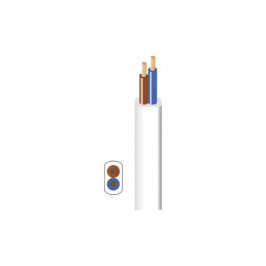 Cable Manguera Plana H03Vvh2-F 2 X 0,75 Mm 300Mt Blanco Bricable 300 Mt