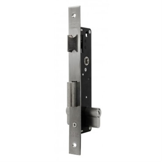 Cerradura Embutir Metalica Entrada 25 Inox Leva Larga Sin Bombillo