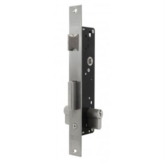 Cerradura Embutir Metalica Entrada 30 Inox Leva Corta Sin Bombillo