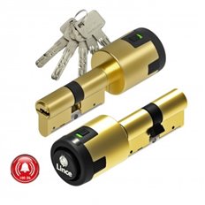 Cilindro C6 Con Alarma Alta Seguridad Leva Larga 30-30 Laton 5 Llaves Xl Lince