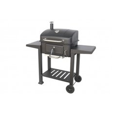 Barbacoa Carbon Con Tapa Y Dos Mesas Auxiliares 121,5X62X104Cm Natuur