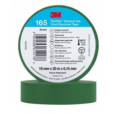 Cinta Aisl. 3M 20Mt X 19Mm Temflex 165 Pvc Verde 3M Color Verde 3M