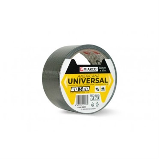 Cinta Americana Universal 10 M X 50 Mm Negro Miarco