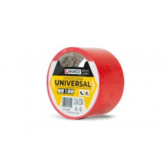 Cinta Americana Universal 10 M X 50 Mm Rojo Miarco