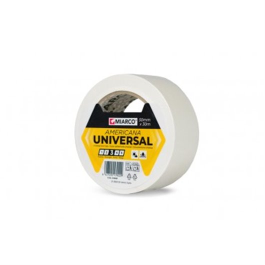 Cinta Americana Universal 30 M X 50 Mm Blanco Miarco