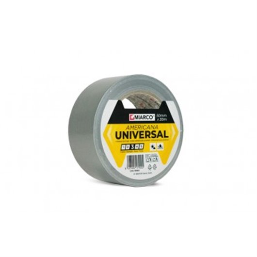 Cinta Americana Universal 30 M X 50 Mm Plata Miarco