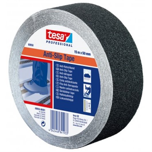 Cinta Antideslizante Anti-Slip Profesional 15 M X 50 Mm Negro Tesa Tape