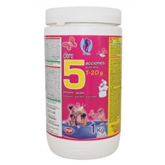 Cloro Piscina 5 Acciones P20 G 1Kg Hipool - Pqs