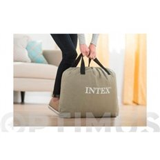 Colchon Cama Hinchable Individual Fiber Tech 99X191X42 Cm + Inflador Electrico Intex