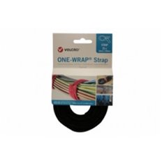 Brida Cierre Reutilizable Velcro One-Wrap 25 Uds 200 Mm X 20 Mm Negro