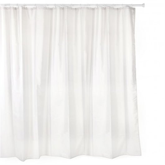 Cortina Bao Poliester Blanco 220 X 200 Cm Con Anillas Tatay