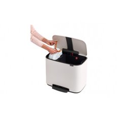 Cubo Bo Pedal Bin Blanco 11+23 L Brabantia