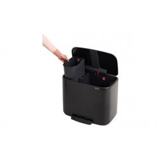 Cubo Bo Pedal Bin Negro Mate 11+23 L Brabantia