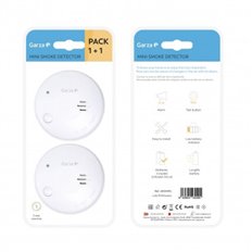 Detector Humo Mini Pack 2 Unid. 85D Indicador Bateria Baja Boton Test Garza