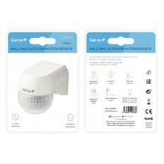 Detector Movimiento Mini Exterior Blanco Angulo 180 12 Mts Reg. Crepuscular Garza