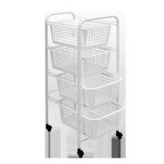 Verdulero Cocina 4C 38X30X83Cm Pl Bl Miami Metaltex