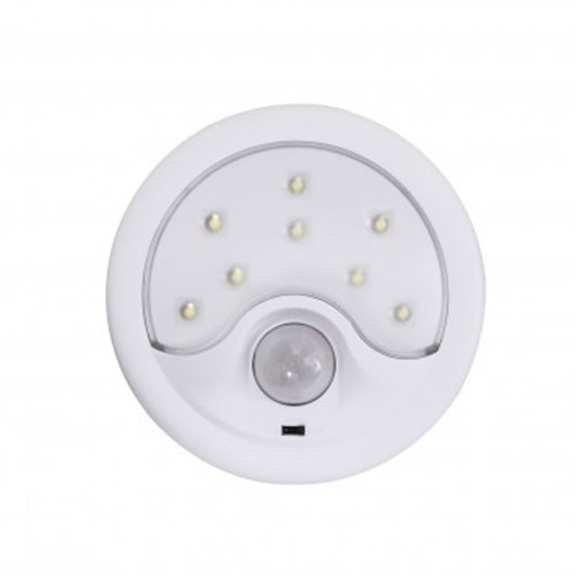 Detector Movimiento Portatil Con Luz Quitamiedos Angulo 120 5 Mts Reg. Crepuscular Garza