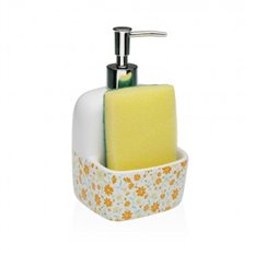 Dosificador Jabon + Estropajo Clivia 17,8X9,4X10,5Cm Versa