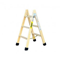 Escalera Madera Tijera 3+3 Peldaos Plabell