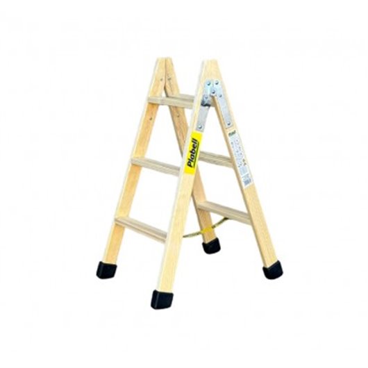 Escalera Madera Tijera 3+3 Peldaos Plabell