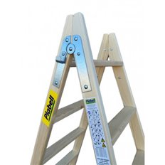 Escalera Madera Tijera 3+3 Peldaos Plabell