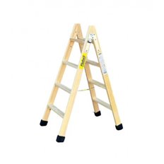 Escalera Madera Tijera 4+4 Peldaos Plabell