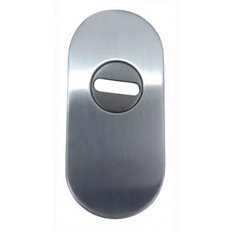 Escudo Seguridad Oval E-818 72X33X11Mm Inox Satinado