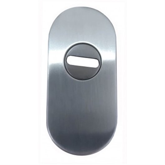 Escudo Seguridad Oval E-818 72X33X11Mm Inox Satinado