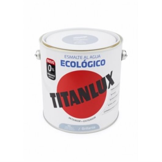 Esmalte Al Agua Ecologico Brillante 2,5 L Gris Perla Titanlux