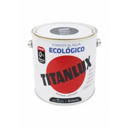 Esmalte Al Agua Ecologico Brillante 2,5 L Verde Carruaje Titanlux