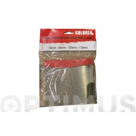 Espatula Carrocero Inox 50-80-100-120 Mm (4 Uds) Kolorea