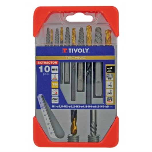 Extractor Tornillos Technic Set 10 Piezas