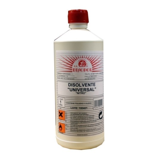 Disolvente Limpieza  Universal  Envase Plastico Nitro Disopol 1 Lt