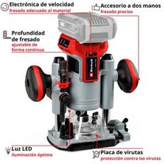 Fresadora Profesional A Bateria Tp-Ro 18 Set Li Bl S/Bateria