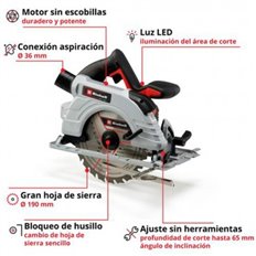 Sierra Circular A Bateria Tp-Cs 18/190 Li Bl S/Bateria