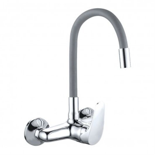 Grifo Cocina Monomando Cao Alto Java Goma Mural Gris 15 Cm Artic