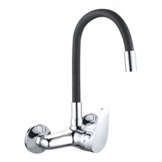 Grifo Cocina Monomando Cao Alto Java Goma Mural Negro 15 Cm Artic
