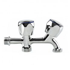 Grifo Lavadora Doble V/Laton 1/2 X 3/4 X 3/4" Artic