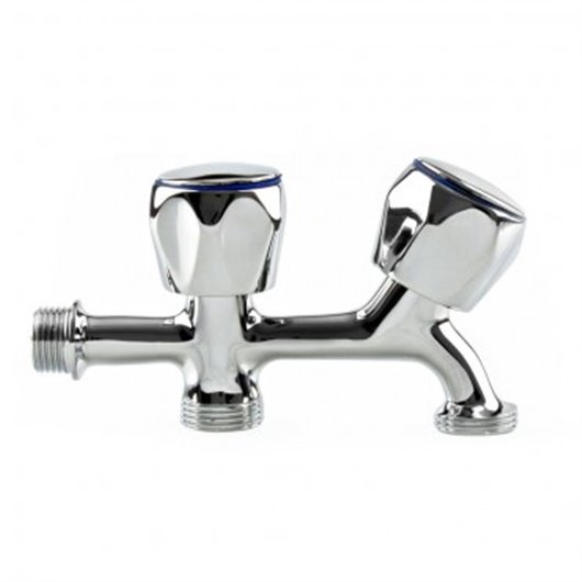 Grifo Lavadora Doble V/Laton 1/2 X 3/4 X 3/4" Artic