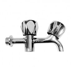 Grifo Lavadora Doble V/Laton 1/2 X 3/4" Artic