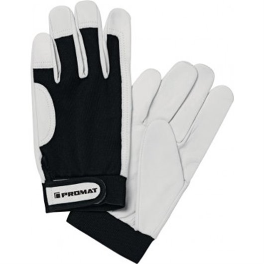 Guante Napa Cabra/Textil Main Gr/Ne T 8 Promat
