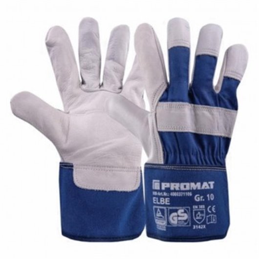 Guante Piel Vacuno Elbe Azul/Gris T 10 Promat