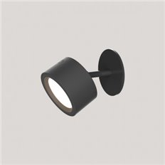 Lampara Pared Interior Redonda Inalambrico Negra Roll 8 300Lm 3000K Ip20 Newgarden