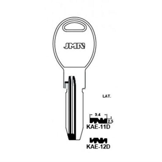 Llave Cilindro En Bruto Fac Kae-12D Para Cerrojo 546 Acorazado-Cilindro Rk Jma