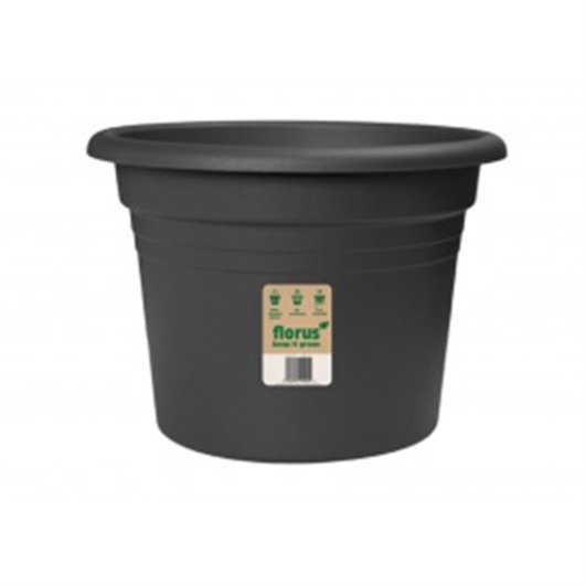 Maceta Redonda Mediterranea  40 Cm Antracita Florus