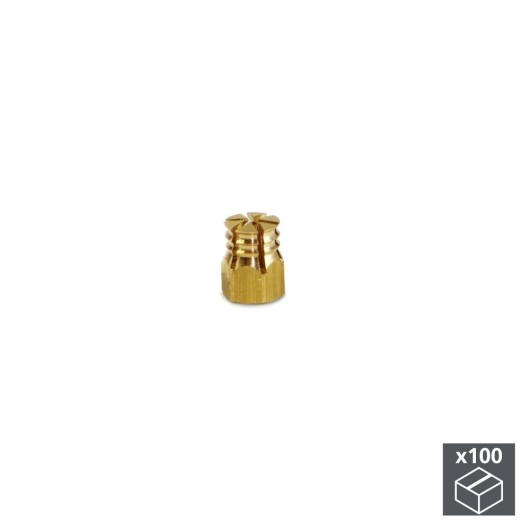 Lote de 100 tuercas expansíbles M4  de latón