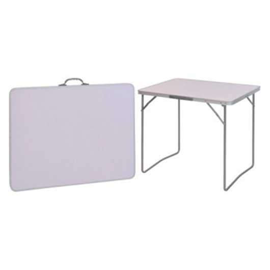 Mesa Camping Plegable Blanca 80X60 Cm Import
